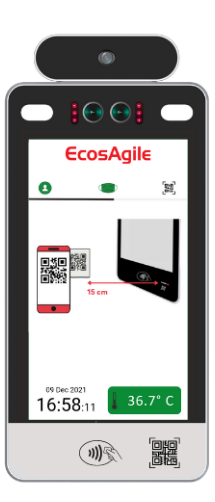 Rilevazione Presenze Termoscanner riconoscimento biometrico timbra cartellino badge tessere NFC marcatempo digitale wi-fi sim card timbratura controllo accessi personale EcosAgile