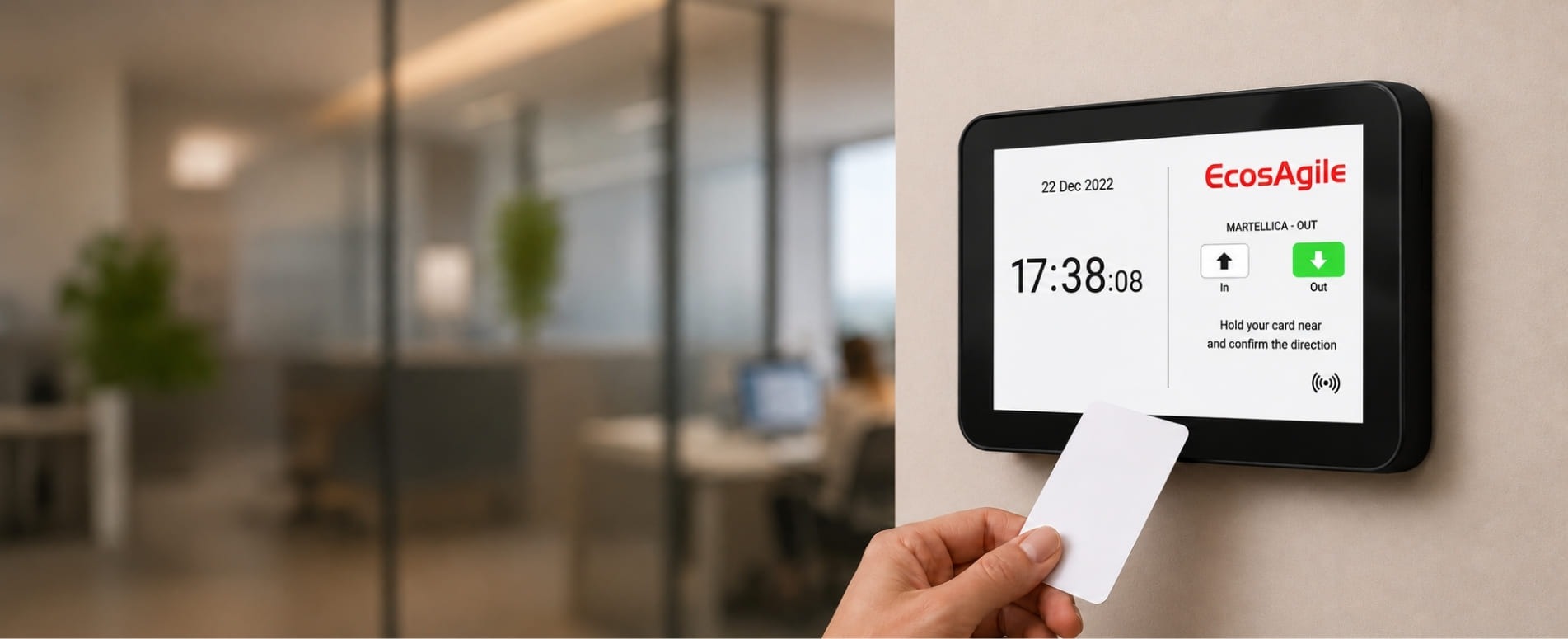 Attendance Tracking digital punch clock badge NFC card wifi clocking accesses control