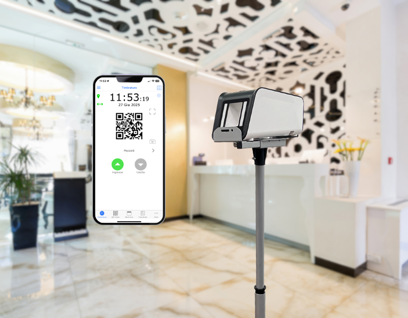 Ecosagile timbracartellino marcatempo timbratore rilevazione presenze badge QR CODE