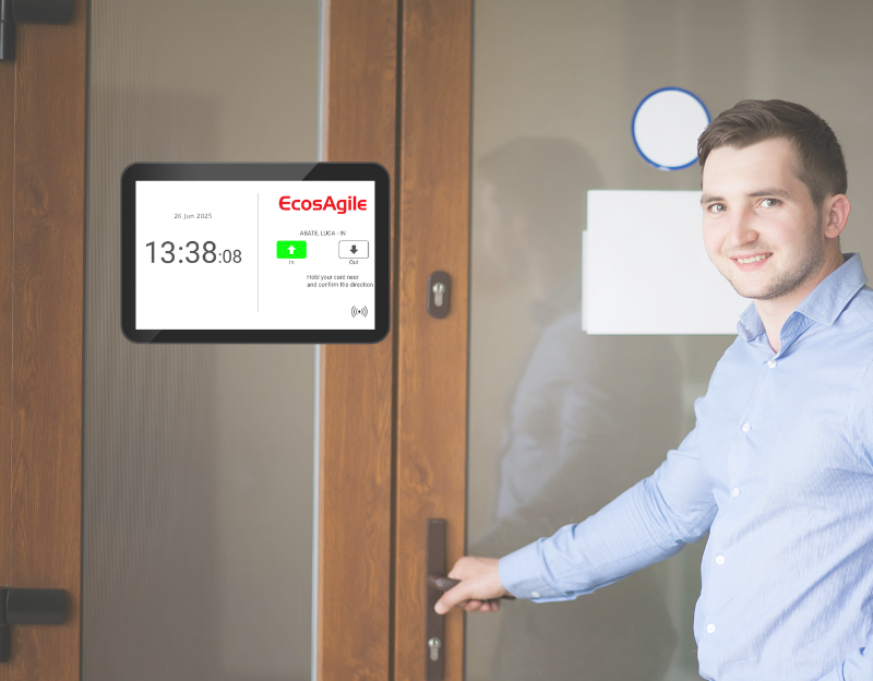 Acquista Timbracartellino Marcatempo Timbratore Rilevazione Presenze Badge NFC QR CODE Timbratura Virtuale EcosAgile