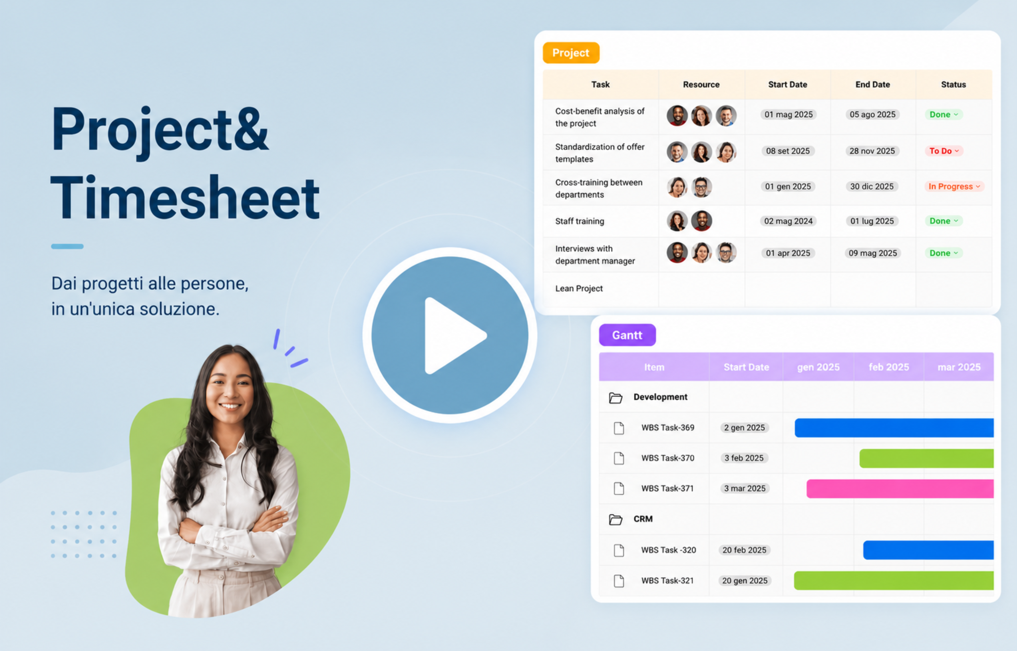 software gestione progetti timesheet dipendenti project management controllo gestione